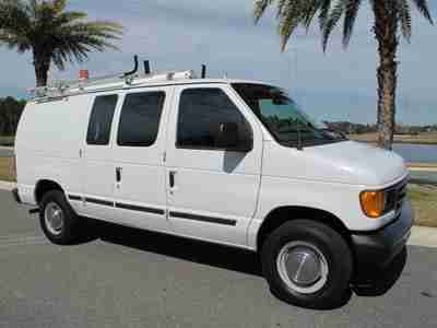 FORD E250 CARGO VAN WITH WORK BINS SHELVES LADDER RACKS, image 3