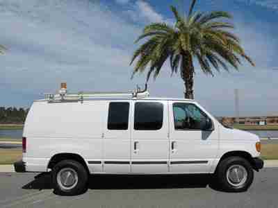 FORD E250 CARGO VAN WITH WORK BINS SHELVES LADDER RACKS, image 4