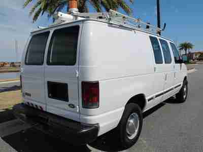 FORD E250 CARGO VAN WITH WORK BINS SHELVES LADDER RACKS, image 6