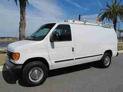 FORD E250 CARGO VAN WITH WORK BINS SHELVES LADDER RACKS, image 12