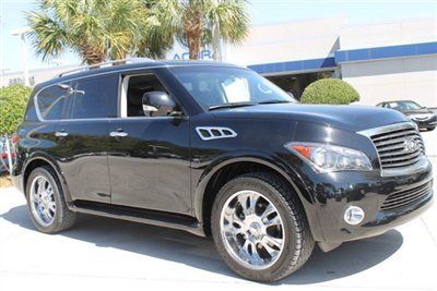 2011 black infiniti qx56 suv