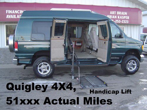 2001 ford e250 quigley 4wd 4x4 handicap van