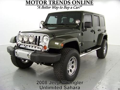 4x4 hardtop unlimited sahara chrome wheels grill guard 2008 jeep wrangler 57k