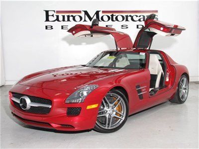 Used sls gullwing mercedes red bang olufsen dealer carbon ceramic financing 11