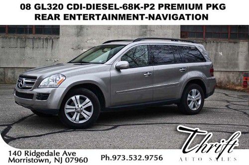 08 gl320 cdi-diesel-68k-p2 premium pkg-rear entertainment-navigation