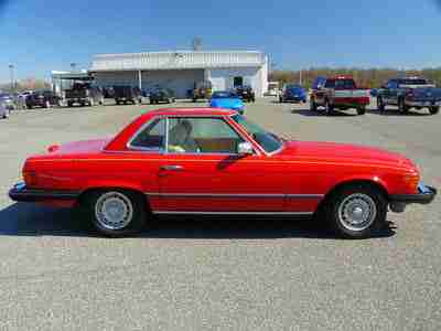 RARE MERCEDES BENZ 380SL CONVERTIBLE LOW MILES CLEAN V8 AUTO HARD SOFT TOPS, image 2
