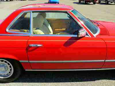 RARE MERCEDES BENZ 380SL CONVERTIBLE LOW MILES CLEAN V8 AUTO HARD SOFT TOPS, image 4