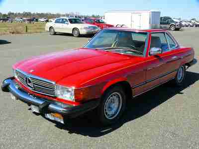 RARE MERCEDES BENZ 380SL CONVERTIBLE LOW MILES CLEAN V8 AUTO HARD SOFT TOPS, image 12