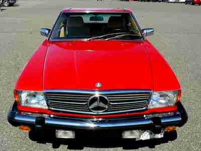 RARE MERCEDES BENZ 380SL CONVERTIBLE LOW MILES CLEAN V8 AUTO HARD SOFT TOPS, image 13