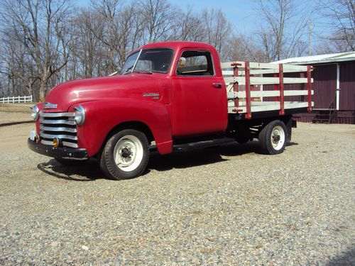 1950 chevrolet 5 window pickup 3/4 ton stake rack clean older restoration nr