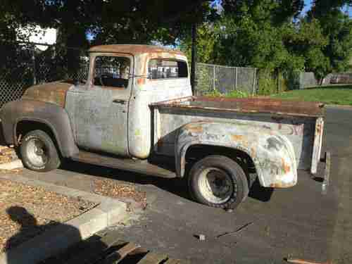 1956 ford f100 Pickup Truck Street Rod Rat Rod harvester International pick, image 3