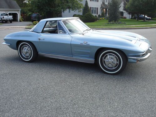 1963 corvette convertible 327/360 hp fuel injection # match low original miles !