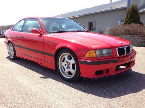 1999 bmw e36 m3 hellrot red vaders black manual 5spd 3.2l s52 leather contour