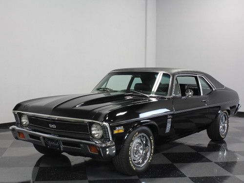 Fully restored, awesome black paint, 350ci with 4 speed manual trans, a/c, very