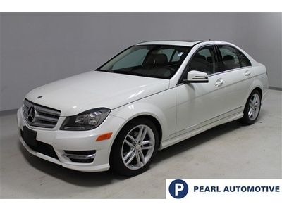 C300w4 sport new 3.0l cd awd almond/beige  mb-tex seat trim arctic white