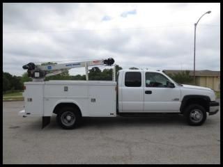 3500hd duramax diesel 9' rki service body utility auto crane dually we finance