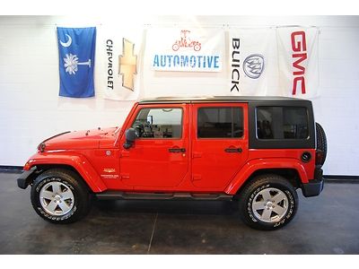 Jeep wrangler unlimited sahara 4wd four wheel drive four door leather heated