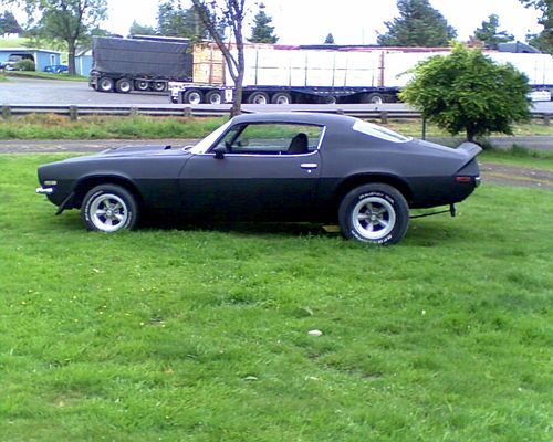 1971 camaro rs split bumper runs and drives great rat rod flat black project