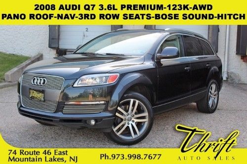 2008 audi q7 3.6l premium-123k-awd-pano roof-nav-3rd row seats-bose sound-hitch