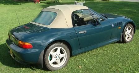 1998 bmw z3 rare dark green roadster convertible 2-door 1.9l