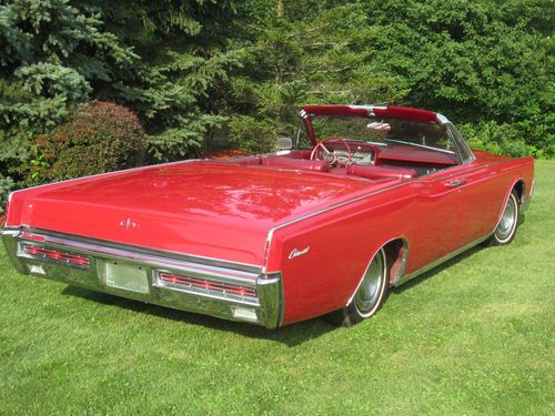 1967 lincoln continental convertible original red survivor fantastic shape!