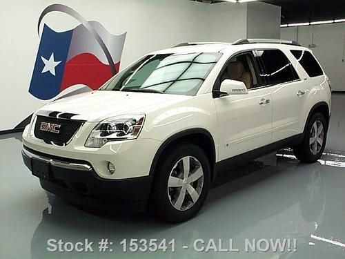 2010 gmc acadia slt 7pass htd leather nav rear cam 31k texas direct auto