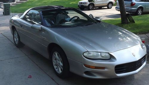 2000 camaro chevrolet oklahoma car t-tops sports coupe silver gray 2 door