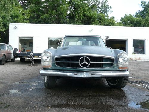 1966 mercedes benz 230sl, runs, needs finishing, both tops, nardi wheel!