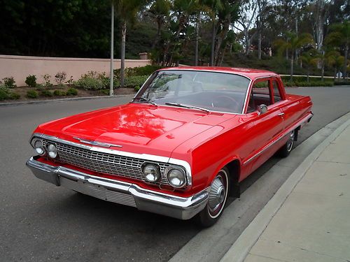 1963 chevy bel air 2 dr. v8 auto classic impala custom hotrod street rod cruiser