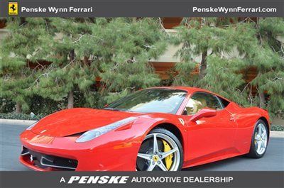 2012 ferrari 458 italia rosso corsa penske wynn las vegas 702-770-2000