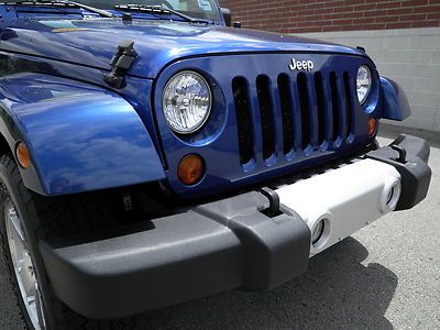 45k miles wrangler unlimited blue black soft top 4x4 4wd off road 4 door lift, image 9
