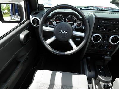 45k miles wrangler unlimited blue black soft top 4x4 4wd off road 4 door lift, image 28