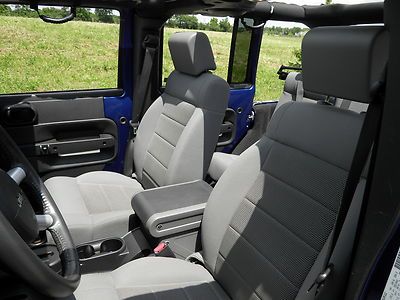 45k miles wrangler unlimited blue black soft top 4x4 4wd off road 4 door lift, image 31