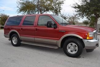 2000 ford excursion limited 7.3l turbo diesel-clean carfax-no rust-florida