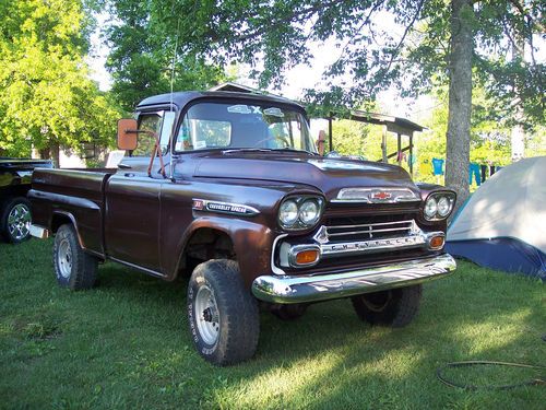 1959 Chevrolet Apache 3100 NAPCO 4x4 Extremely Rare Fleetside NO RESERVE AUCTION, image 17