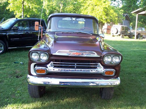 1959 Chevrolet Apache 3100 NAPCO 4x4 Extremely Rare Fleetside NO RESERVE AUCTION, image 20