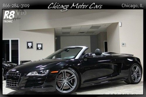 2011 audi r8 5.2l spyder r-tronic $180k list only 8k miles extended leather wow$