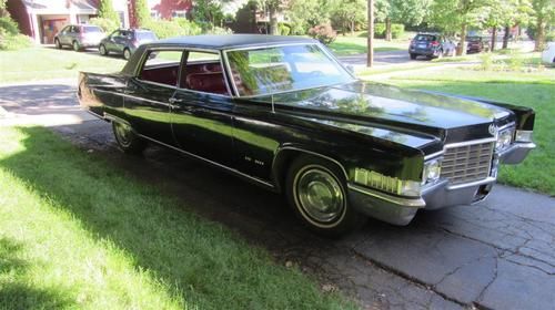 Vintage 1969 cadillac fleetwood brougham 60,577 miles red leather very clean car