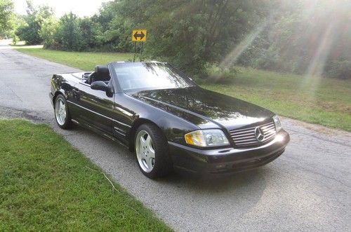 1999 sl 500 mercedes benz black convertible sports car