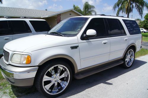 2000 ford expedition eddie bauer white leather nice rims!! clean truck &amp; title