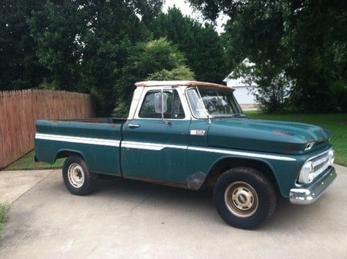 1965 chevrolet custom cab shortbed fleetside c-10 truck patina paint barn find