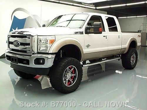 2012 ford f-250 lariat crew 4x4 lift diesel sunroof nav texas direct auto