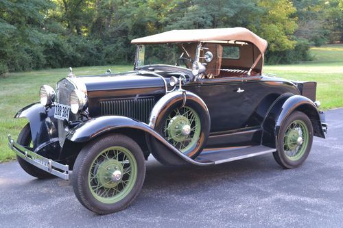 1931 model a deluxe rumble seat roadster with dual side mounts
