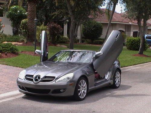 Gorgeous gray slk350 convertible w/lambo doors,harmon kardon,buy-it-now $14k obo