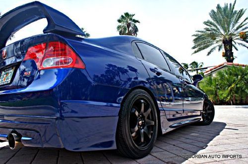 2008 honda civic si sedan mugen bodykit 59k ml custm rims upgrades clean carfax