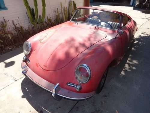 1960 porsche 356 t-5 california black plate cabriolet with rare factory hard top