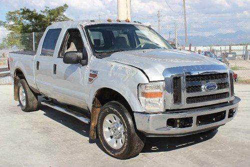 2008 ford f-350sd lariat crew cab 4wd damaged salvage turbo diesel loaded l@@k!