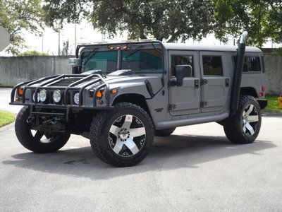 Modified h1 wagon 6.5l diesel matte gray 22" wheels overdrive transmission