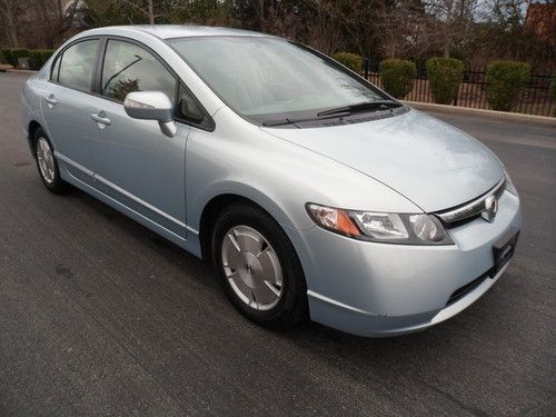 No reserve,07 honda civic hybrid,45k miles,one owner,clean title &amp; carfax,45+mpg