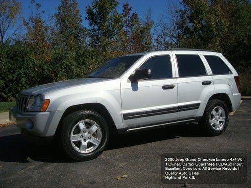 2006 jeep grand cherokee laredo 4x4 v6 1 owner carfax certified was $30020 nice
